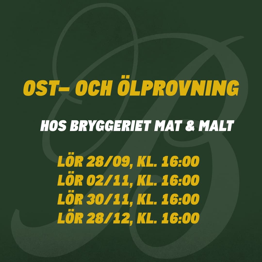 Ost- och ölprovning hos Bryggeriet Mat & Malt