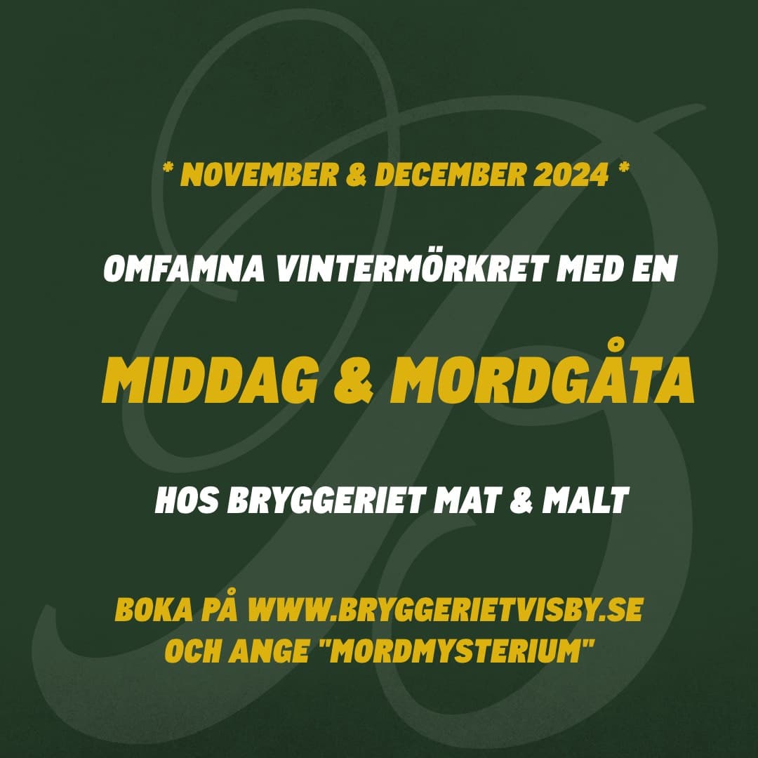 Mordgåta & middag hos Bryggeriet Mat och Malt