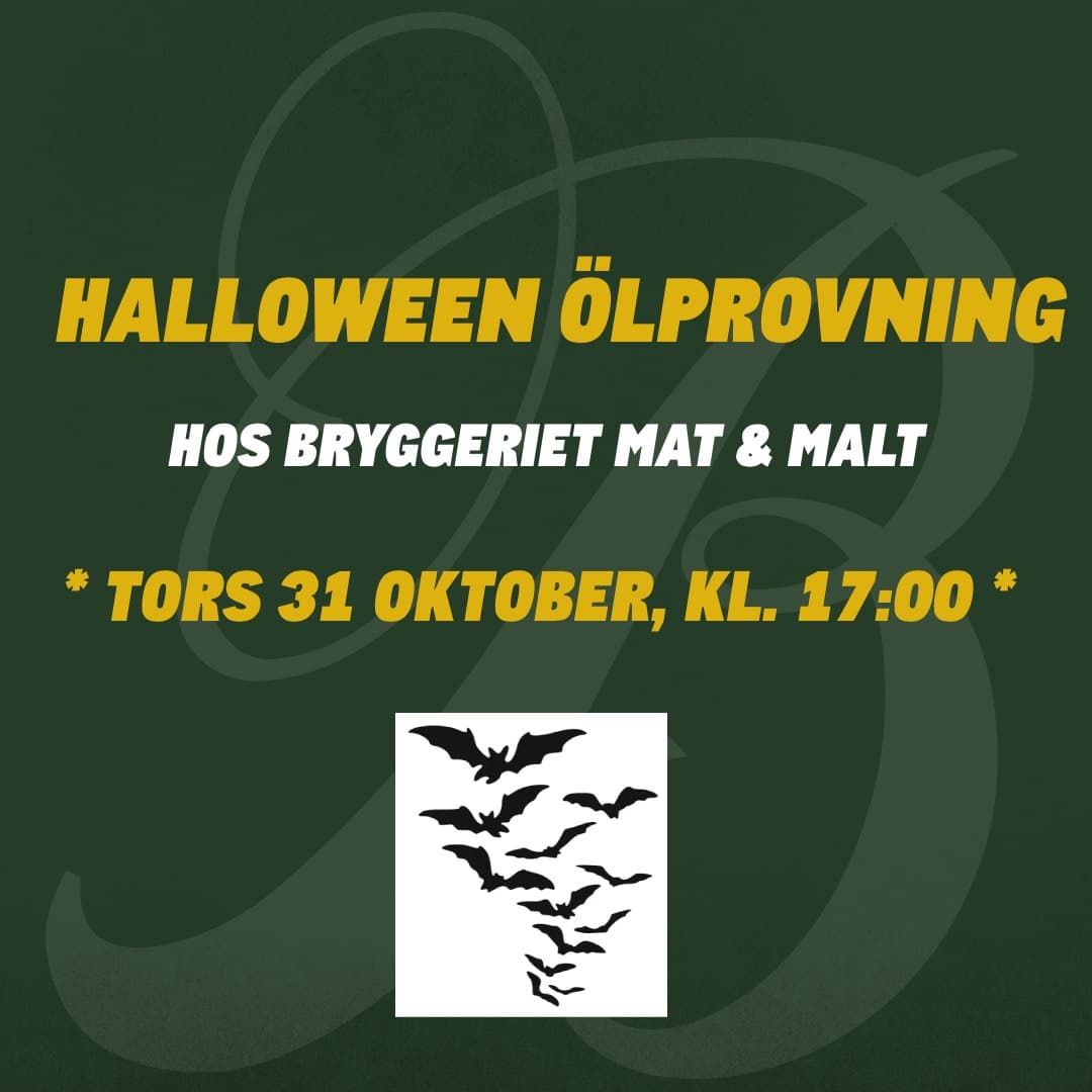 Halloween ölprovning hos Bryggeriet Mat & Malt